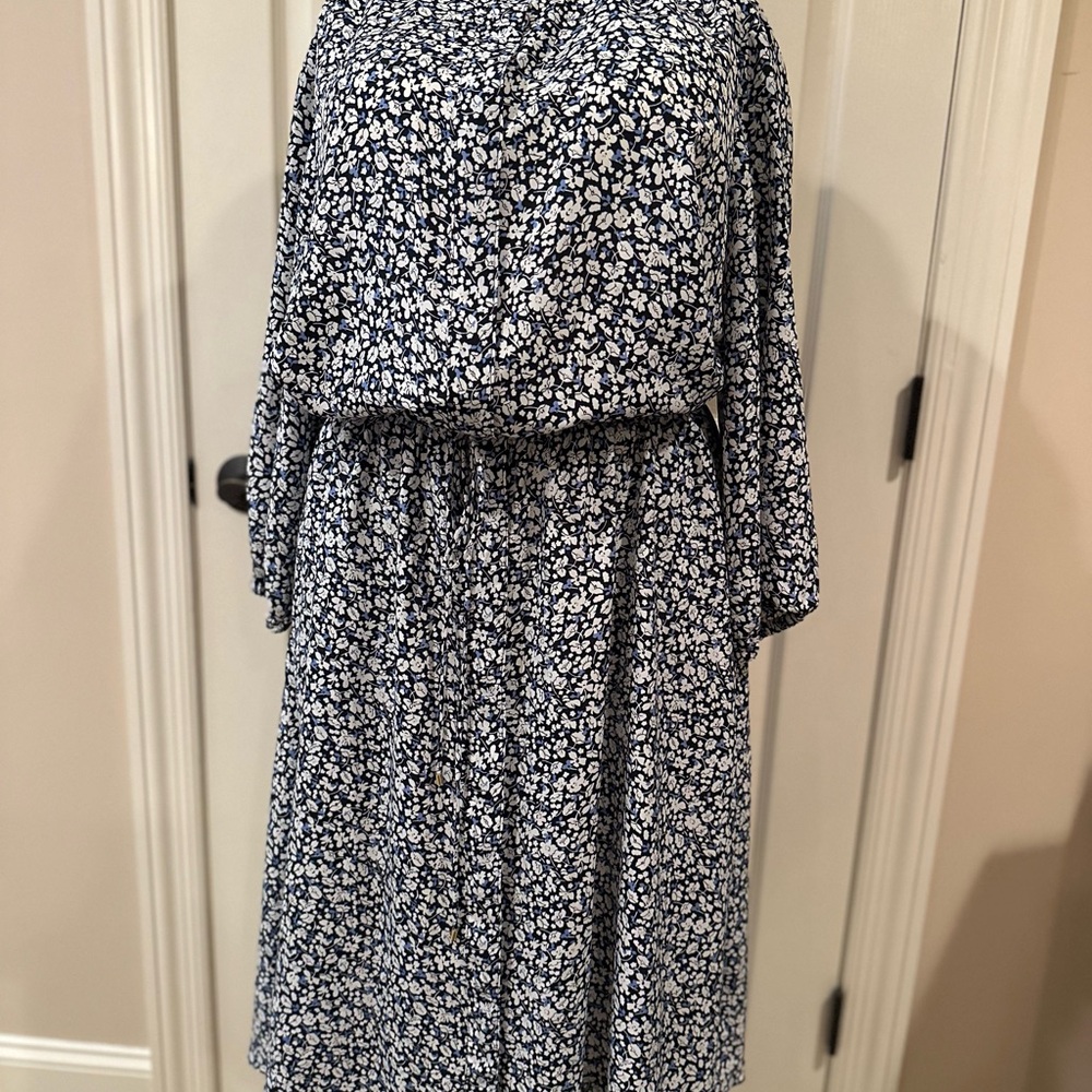 Ralph Lauren Navy Floral Long Sleeve Dress